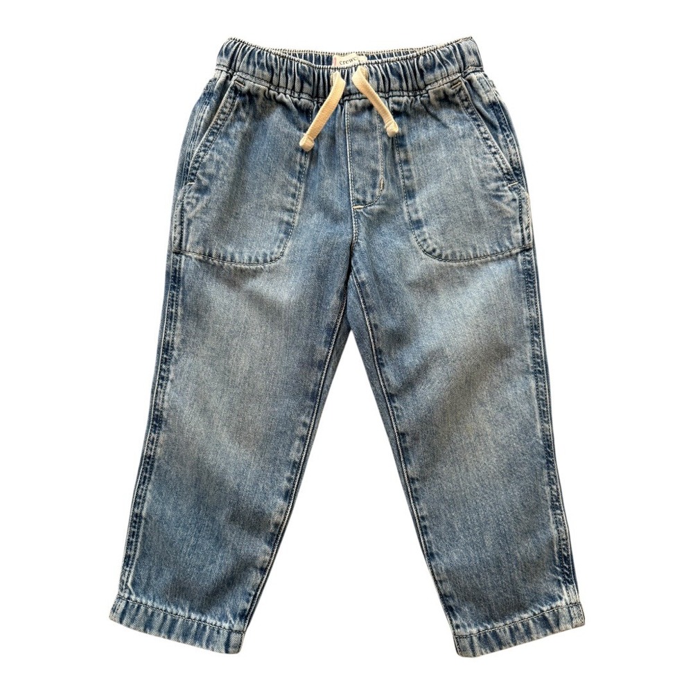 CrewCuts Denim Pull-On Pants Elastic Waist‎ Pockets Casual Kid Size 4